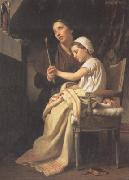 Adolphe William Bouguereau The Thank Offering (mk26) oil on canvas